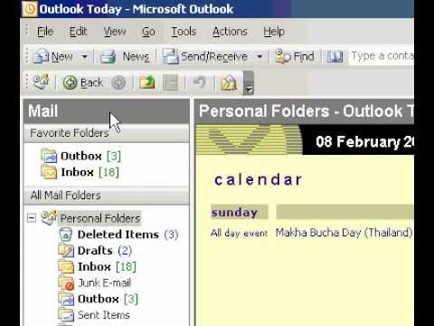 Microsoft Office Outlook 2003 Göster Veya Gizle Gezinti Bölmesi