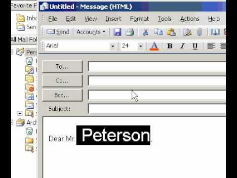 Microsoft Office Outlook 2003 Metnin Boyutunu Değiştirme