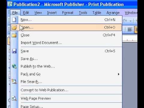 Microsoft Office Publisher 2003 Bir Afiş Poster Veya Büyük Boyutlu Bir Yayını Örtüşmeyi Değiştirme