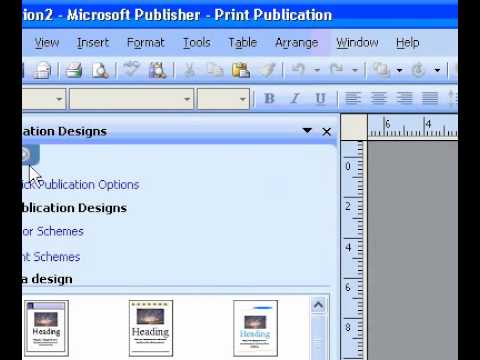 Microsoft Office Publisher 2003 Oluşturmak Yayını Boş Bir Yayınla Başlayarak Bir