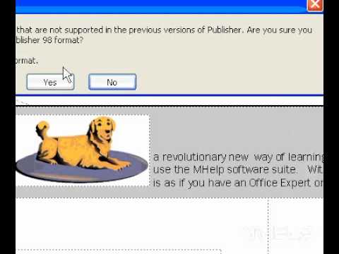 Microsoft Office Publisher 2003'ü Kaydettikten Yayını Publisher 2000 Veya Publisher 98 Biçiminde Bir Resim 1