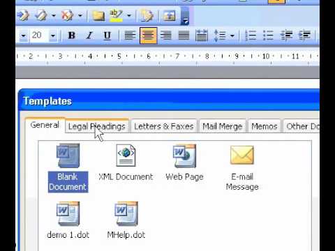 Microsoft Office Word 2003 Oluşturmak Yasal Bir Yalvaran