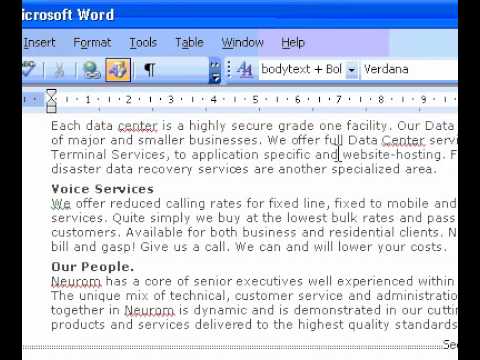 Microsoft Office Word 2003 Silmek Bir Bölüm Sonu Resim 1