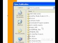 Microsoft Office Publisher 2003 Profili Dosya Özelliklerini Aç İletişim Kutusundan