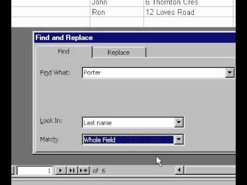 Verileri Microsoft Office Access 2000 Bulma