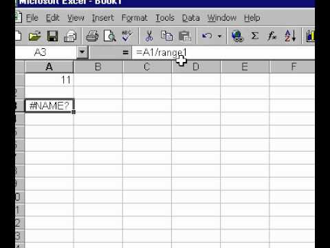 Formüllerde Microsoft Office Excel 2000 Hata Resim 1