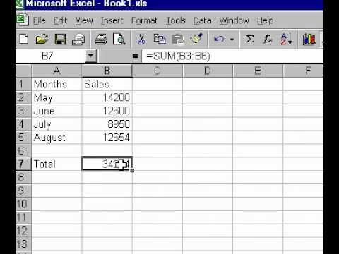 Microsoft Office Excel 2000 Formülleri Çalışma Sayfaları Arasında Resim 1
