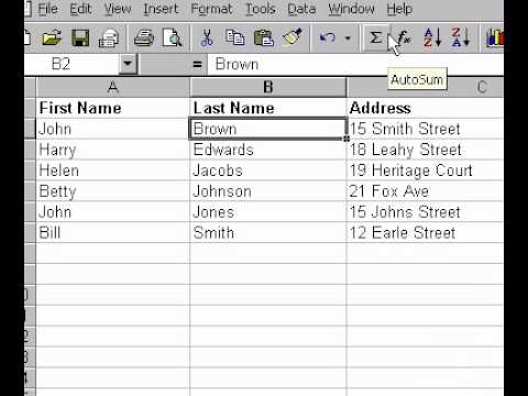 Microsoft Office Excel 2000 Veri Sıralama