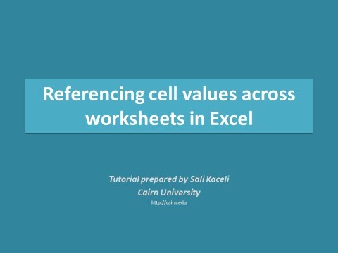 Hücre Değerlerini Excel Çalışma Sayfaları Arasında Formülleri Kullanarak Başvurma