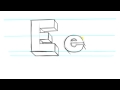 Nasıl 3D Mektuplar E - Draw Büyük E Ve Küçük Harf E 90 Saniye İçinde Resim 3
