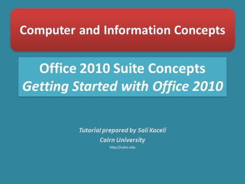 Office 2010 - Genel Kavramlar İle Çalışmaya Başlama