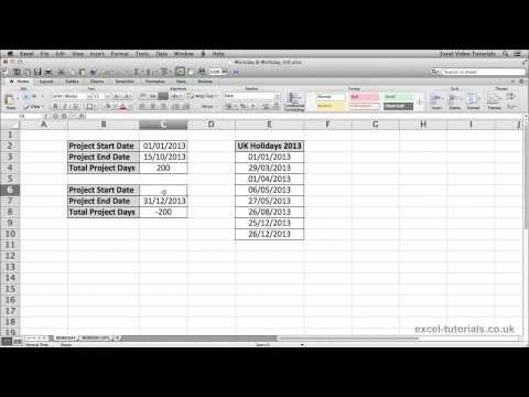Microsoft Excel Eğitimi: İş Günü Ve İş Günü. Intl İşlevleri Resim 1
