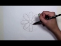 Nasıl Çiçek Adım Adım - Mavi Papatya Çizim Ders Mıt Beraberlik İçin Resim 2