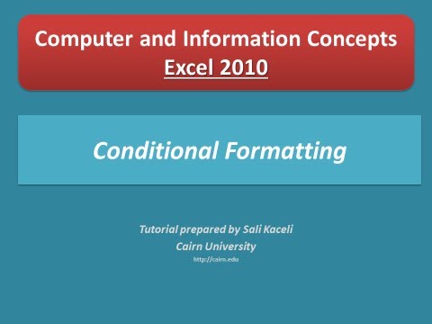 Koşullu Biçimlendirme Excel 2010 Yılında
