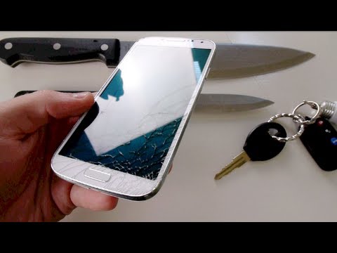Samsung Galaxy S4 Bıçak Ekran Deri Testi