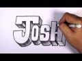 Josh Adını Yazmayı Grafiti #31 50 İsim Tanıtım Tasarım Resim 4