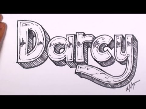 Darcy Adını Yazmayı Grafiti #34 50 İsim Tanıtım Tasarım