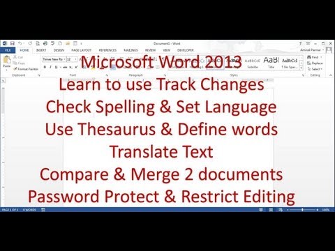 8 Microsoft Word 2013 Pt (Yazım, Değişiklikleri İzle, Parola Korumak) Resim 1