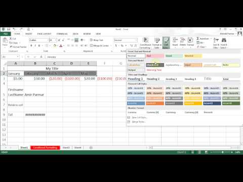 Microsoft Excel 2013 Pt 5 (Format, Ekle/sil, Birleştir, Metin Sütun) Resim 1
