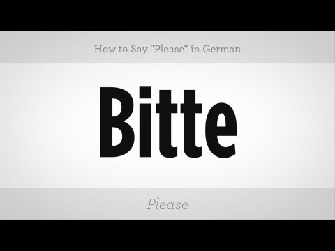 "lütfen" Almanca Olarak Nasıl | Almanca Dersleri Resim 1
