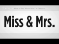 "özledim" Ve Almanca "bayan" Demeyi | Almanca Dersleri Resim 2