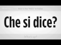 Nasıl İtalyanca "merhaba" Demek İçin | İtalyan Ders Resim 4