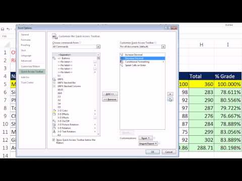 Office 2013 Sınıf #23: Excel Temelleri 05: Şerit Ve Hızlı Erişim Araç Çubuğunu Özelleştirme Resim 1