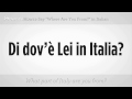 "sen Neredesin Dan" Demeyi | İtalyan Ders Resim 3