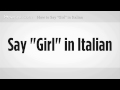 İtalyanca "kız" Demeyi | İtalyan Ders Resim 4