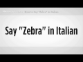 Nasıl Yapılır: De Ki "zebra" İtalyanca | İtalyan Ders Resim 4