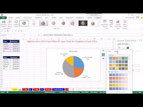 Highline Excel 2013 Sınıf Video 42: Grafik Excel 2013 Yılında Şablon Olarak Kaydet Resim 1
