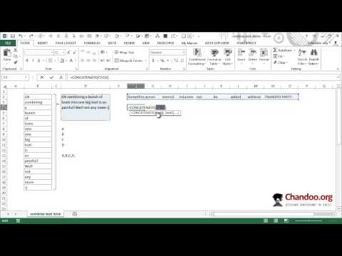 Nasıl Birleştir Ve Devrik İşlevleri - Excel Hile Kullanarak Metin Değerlerini Birleştirme Resim 1