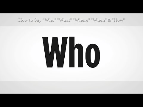 "kim" "ne" Nerede ""ne Zaman"ve"nasıl"| Mandarin Çincesi
