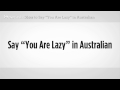 "tembel Misiniz" Demeyi | Avustralya Argo Resim 4