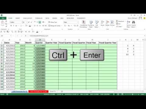 Excel Sihir Numarası 1103: Formüller İçin Üç Aylık Dönemler, Mali Üç Aylık Dönemler Ve Mali Yıllar Resim 1