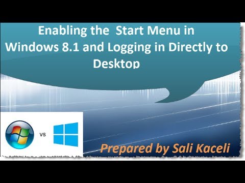 Masaüstü Windows 8.1 İçin Doğrudan Giriş Ve Yeni Başlangıç Ekranı Yan Yol Resim 1