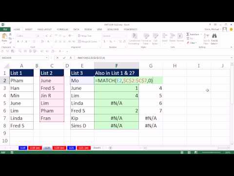 Excel Sihir Numarası 1120: Madde Tüm Üç Listelerinde Mi?