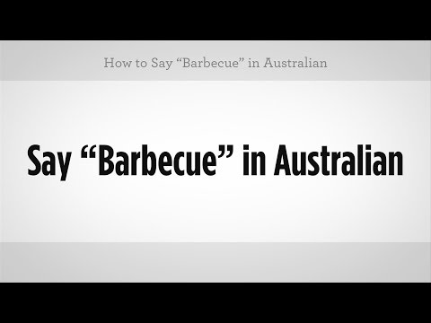 "barbekü" Demeyi | Avustralya Argo Resim 1