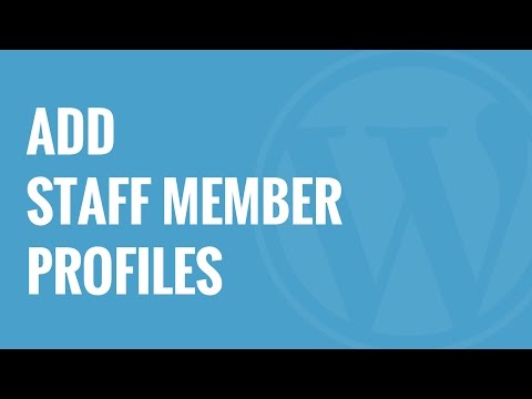Nasıl Wordpress Yılında Staffer İle Personel Üye Profilleri Eklemek Resim 1