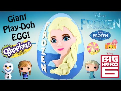 Play Doh Sürpriz Yumurta Donmuş Dev Disney | Shopkins Sezon 2 Büyük Kahraman 6 Funko Pop Resim 1
