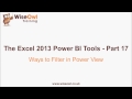 Excel 2013 Güç Bı Araçlar Bölüm 17 - Filtreler Güç Görünümü