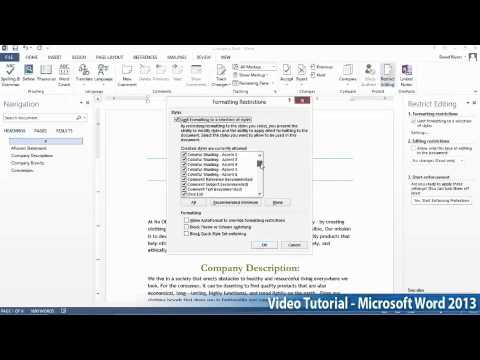 Microsoft Office Word 2013 Öğretici Adım Adım Part06 04 Kısıtlayarak Resim 1