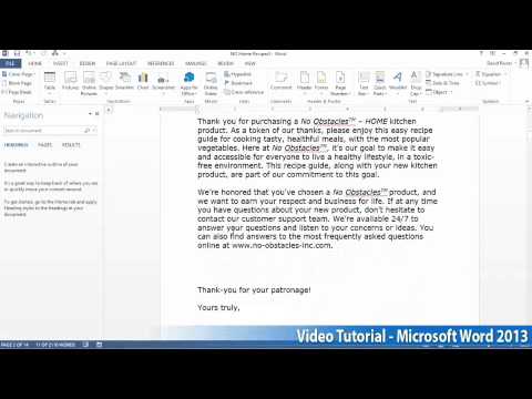 Microsoft Office Word 2013 Öğretici Adım Adım Part10 05 Quickparts Tarafından Resim 1