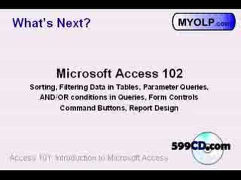 599Cd Microsoft Access Öğretici 101.14