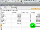Excel 2007 Uygulamasında Bir Gantt 