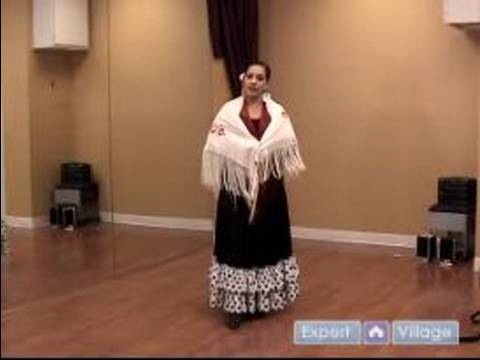 Flamenko Dans Yapılır: Nasıl Dance Flamenko Dans Küçük Bir Şal İle
