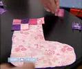 El Yapımı Noel Kadın Çorabı Dikmeyi: Nasıl Bir Noel Çorap İçin Bir Çorap Kumaş Paralamak Yapılır Resim 3