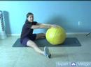 Alt Vücut İçin Egzersizler Fizyo Topu : İç Uyluk Uzanıyor Top Fizyo  Resim 4