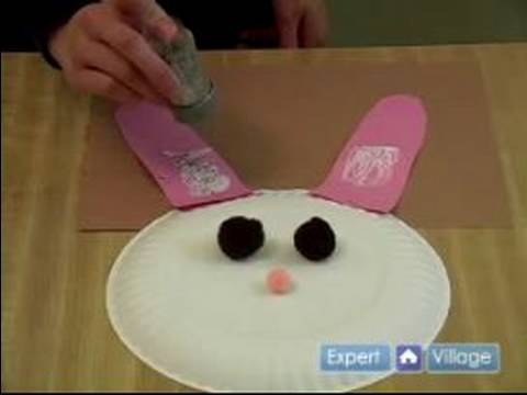 Paskalya El Sanatları Çocuklar İçin: İpuçları Yapma Kağıt İçin Plaka Paskalya Tavşanları