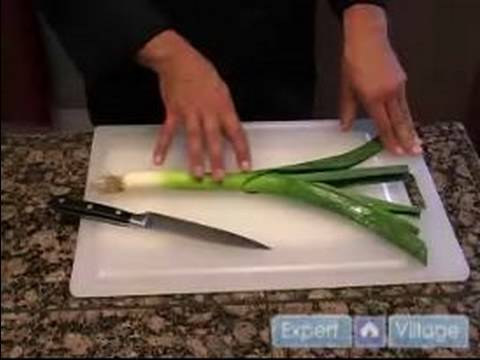 Sebze Pişirmek İçin Nasıl: Cook Pırasa Sebze Tarifi İçin Hazırlanıyor Resim 1